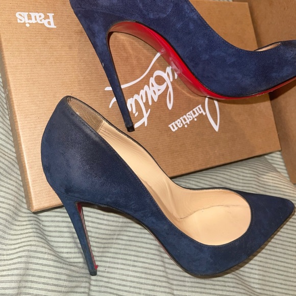 Christian Louboutin Pigalle Follies 100mm Navy - Picture 7 of 16